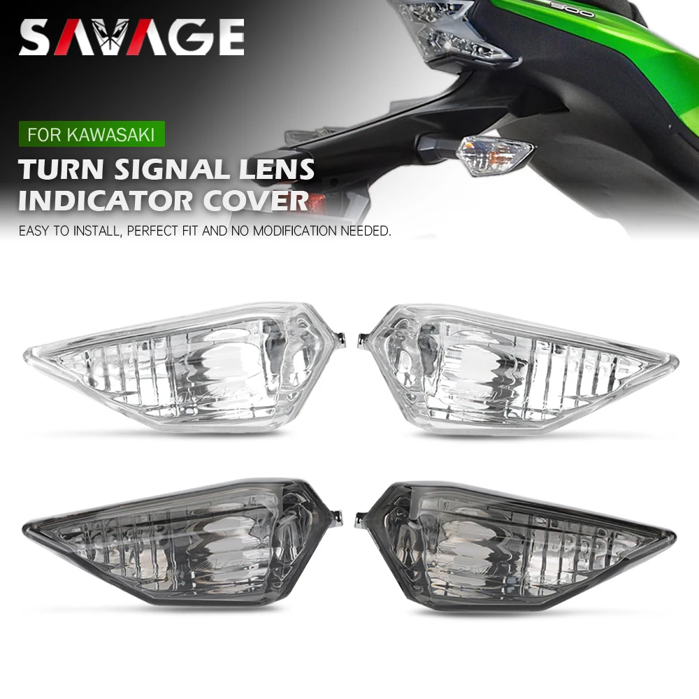 

Turn Signal Indicator Light Lens For KAWASAKI NINJA 250 300 400 650 1000 Z1000SX ZX-6R ZX6R Motorcycle Rear Lamp Housing Cover