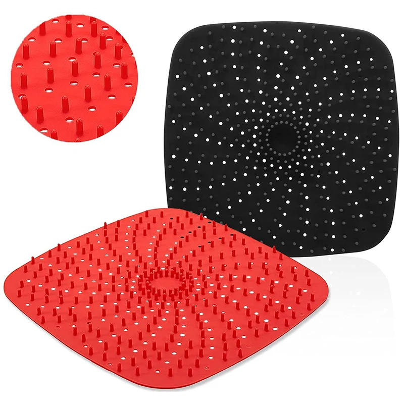 

Reusable Silicone Air Fryer Liner Mat Non-Stick Steamer Pad Baking Inner Liner for Kitchen fryer Accessories Round Square
