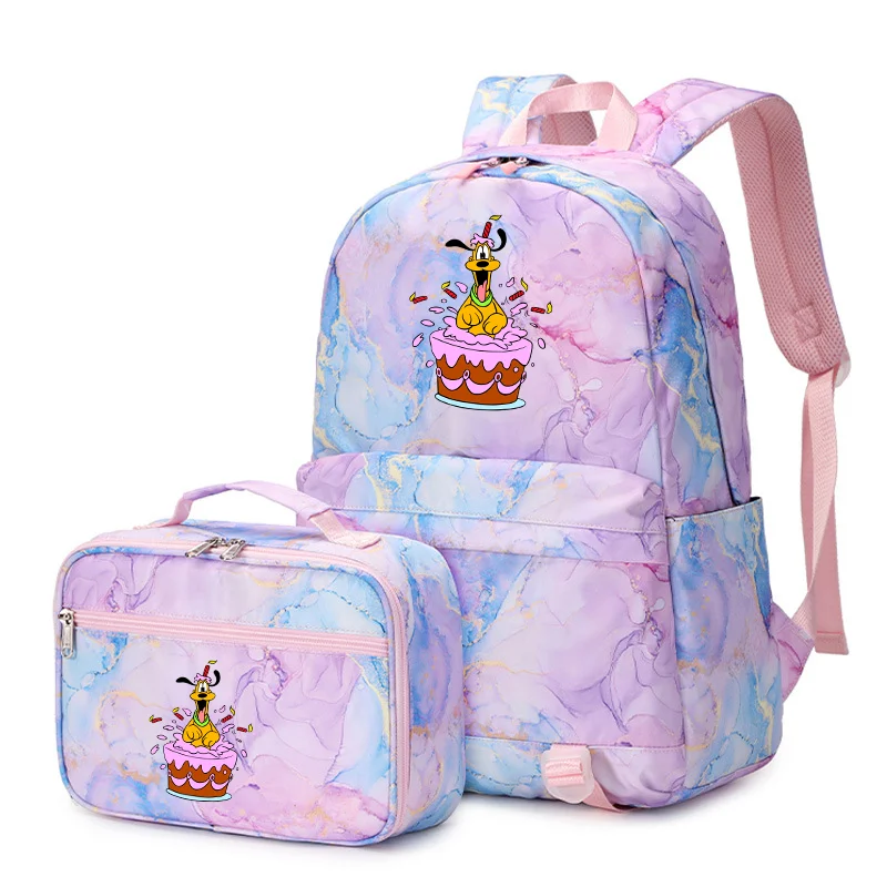Disney Cartoon Pluto Dog Backpack for Kids School Backpack With Lunch Box Boys Girls Bookbags Set Children's Schoolbag Mochilas