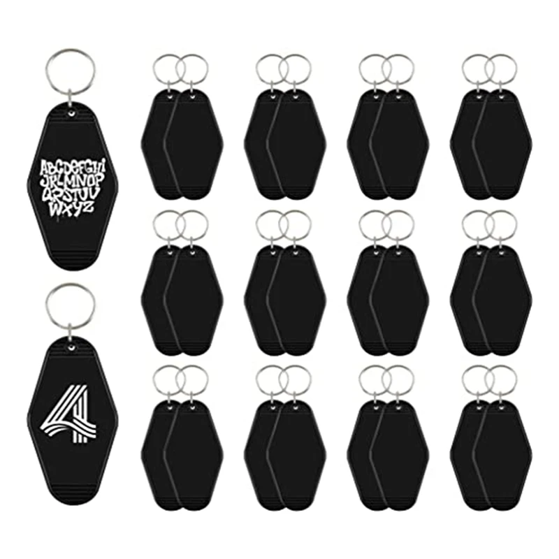 

24 Pcs Motel Keychain Blanks Vintage Hotel Key Tag Sublimation Blank Key Label Hanging Ornament For Heat Transfer Vinyl