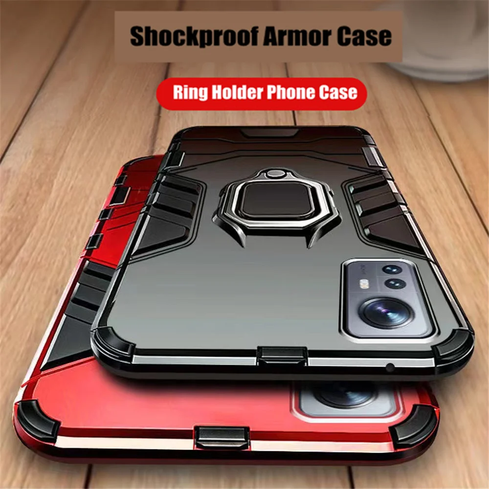 

For Xiaomi 12 Lite Case Finger Ring Holder Phone Cover For Xiaomi 12S Pro 12S Ultra 12 Lite 12X 11 Lite 11T Phone Coque Funda