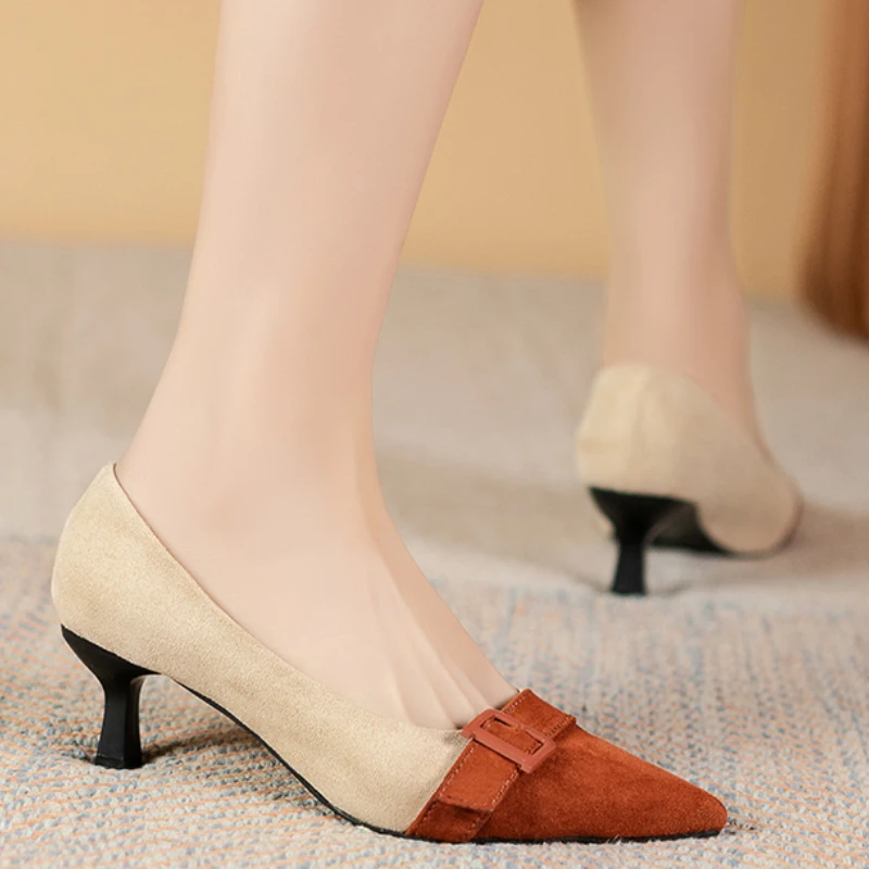 

Mary Jane Shoes Woman Fashion 2022 Spring Brand Design Women Pumps High Heels Femme Pointed Toe Party Ladies Shoes Heels Women