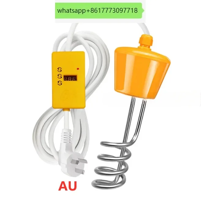 Suspensi 3000W Pemanasan Cepat Matikan Otomatis Bak Mandi Ketel Air Daya Tinggi