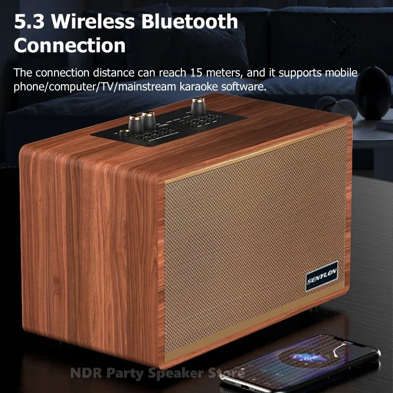 Деревянные Bluetooth-колонки в стиле ретро 60 Вт настольный домашний кинотеатр