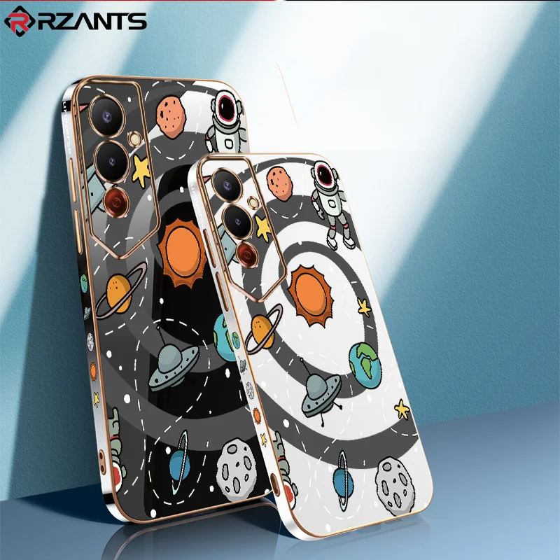 

Rzants Case For Tecno Pova 2 3 4 Neo 2 Pro Camon 18 19 Neo Pro Spark 5 6 7 7T 8 8C Air Go Cute Planet Pattern Soft Bright Cover