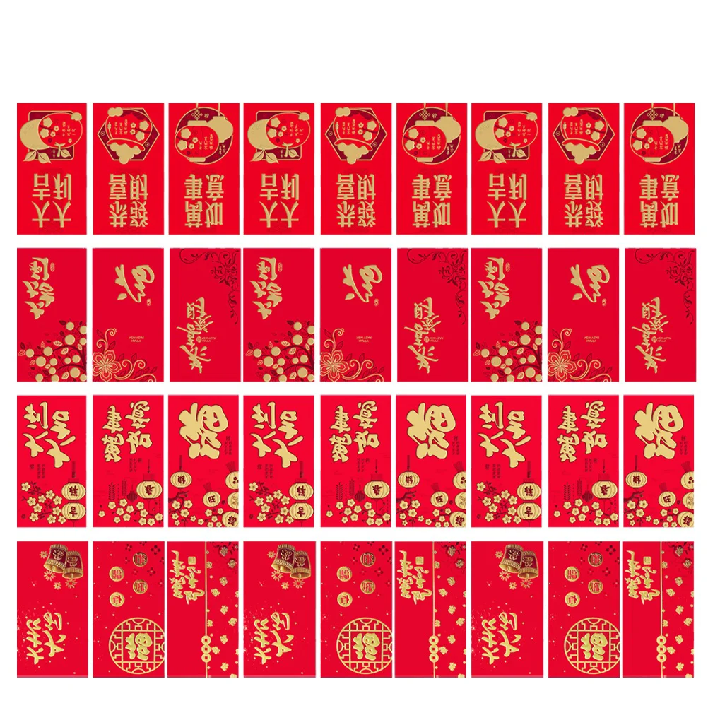 

36 Pcs Chinese New Year Envelope Envelopes Lucky Money Packets Chinese Red Packets Lunar Calendar Chinese Money Envelope