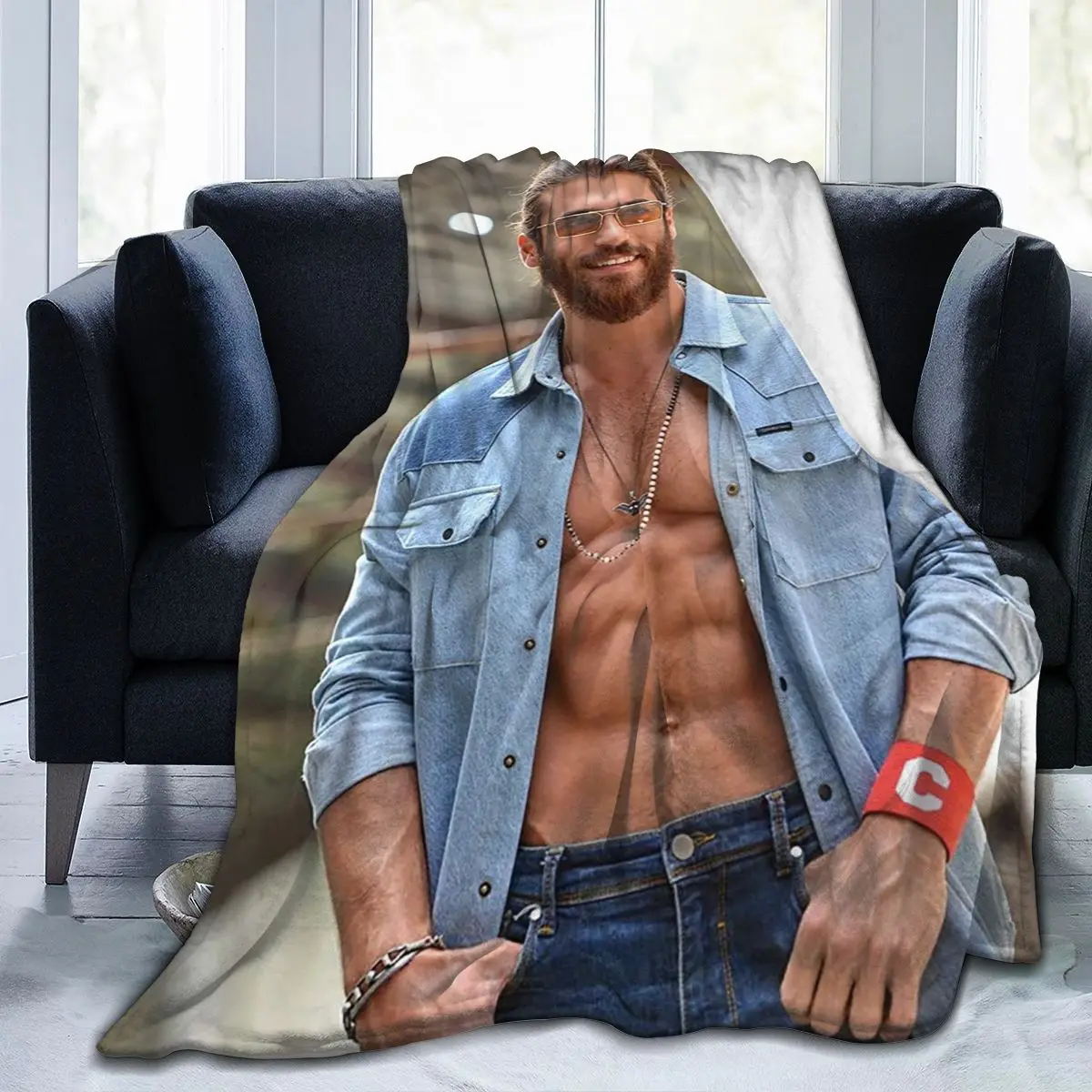 

Одеяло для мышц Can Yaman, Коралловая флисовая модель, многофункциональное легкое покрывало для дивана, кушетки, весна-осень