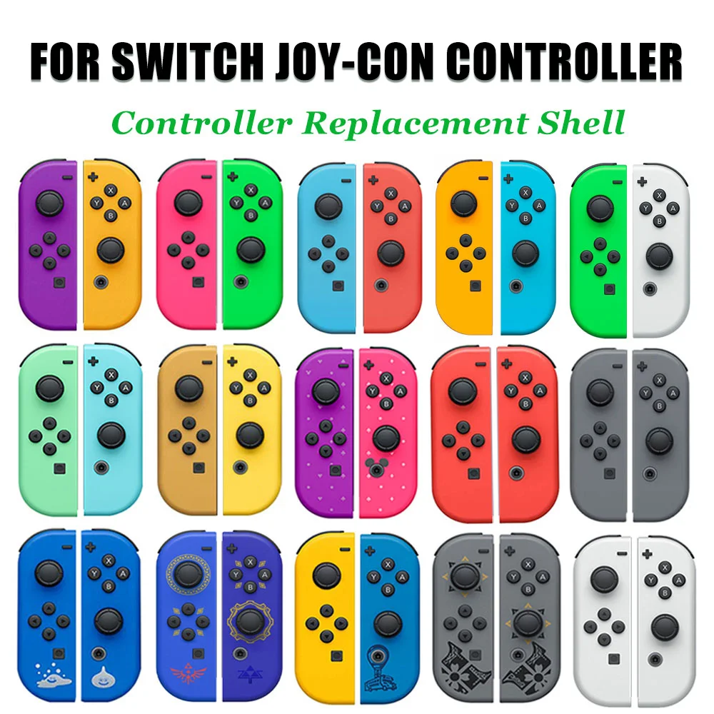 

Replacement Housing Shell Case For Nintendo Switch Joy-Con DIY Front Back Faceplate & Midplate - Multi Colors Option