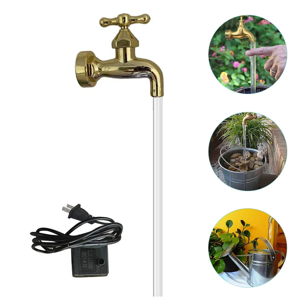 

1 Set of Floating Tap Fountain Garden Adornment Watering Can Fountain Invisible For Garden Magical Show Yard