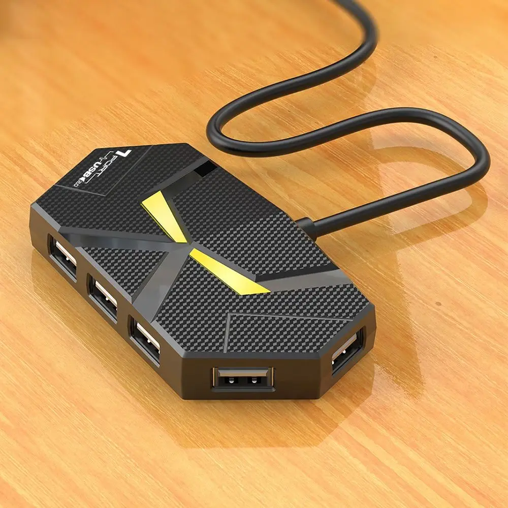 USB-док-станция на 47 портов Type-C с цветной подсветкой, USB-разветвитель, адаптер, стабилизированный источник питания PD, USB 3.0 HUB-разветвитель (art.: 3920da75a5680) - 3920da75a5680