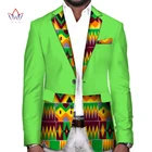 Dashiki Мужская Куртка Блейзер Bazin богатая африканская мужская одежда с Африканским принтом лоскутный Топ пальто традиционная африканская одежда WYN146