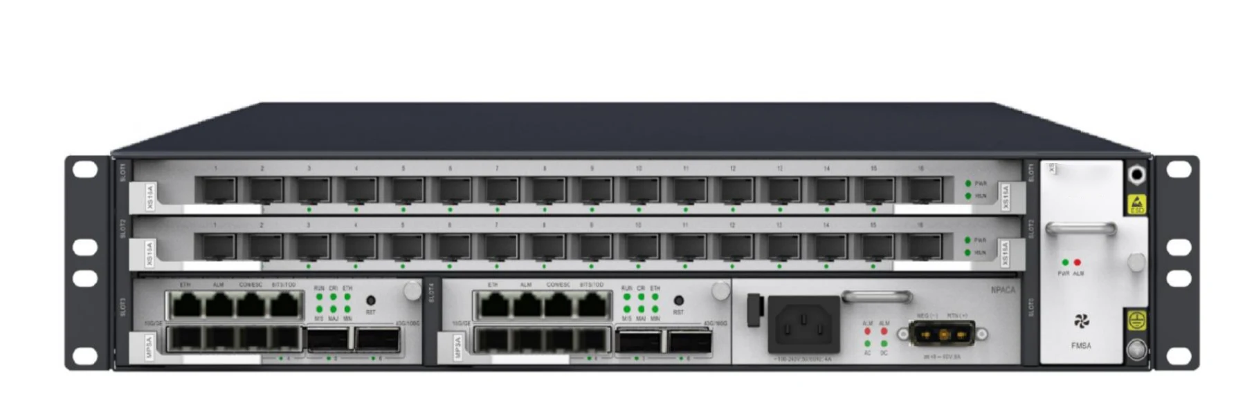 Фото Шасси HA7316XGS-N типа XGSPON/GPON OLT поддерживает смешанную установку модулей GPON/XG-PON/XGS PON. №3