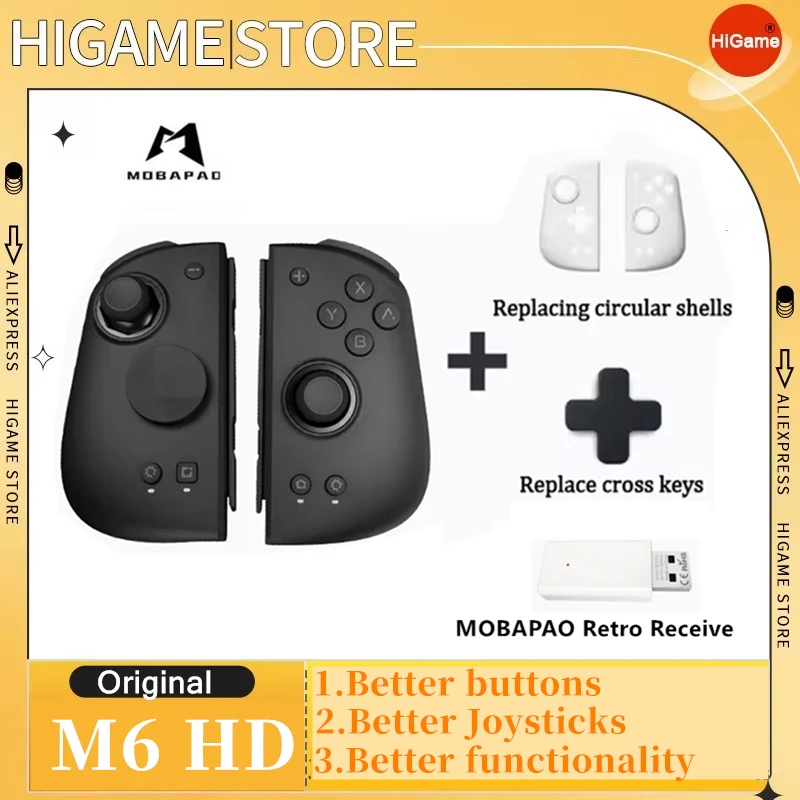 Фото Контроллер MOBAPAD M6 HD Gemini 2, с функцией BLACK MYTH для Nintendo Switch OLED Joypad Hall, джойстик, консоль NS OLED, геймпад №1