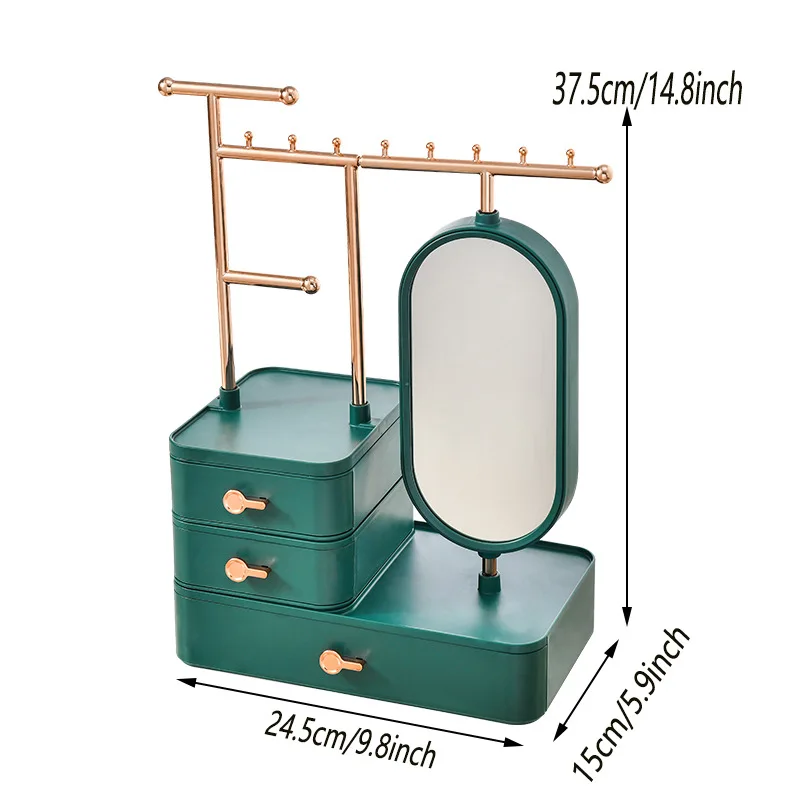 Luxury Jewelry Boxes and Packaging Ring Box Display Stand Earring Organizer Necklace Holder Desktop Storage