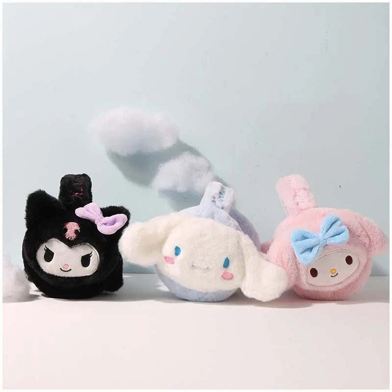 

Sanrioed Cartoon Anime Cinnamoroll My Melody Kuromi Plush Winter Warm Antifreeze Ear Warmth Kawaii Cute Soft Earmuff Girl Gift