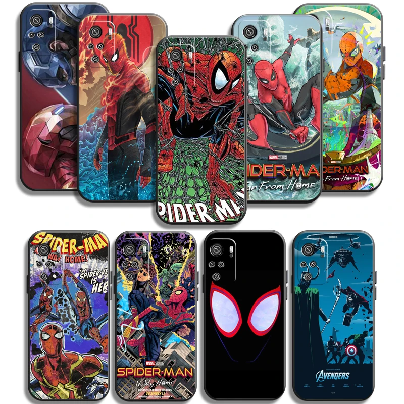 

Marvel Spiderman Phone Cases For Xiaomi Redmi 9AT 9 9T 9A 9C Redmi Note 9 9 Pro 9S 9 Pro 5G Soft TPU Back Cover Carcasa