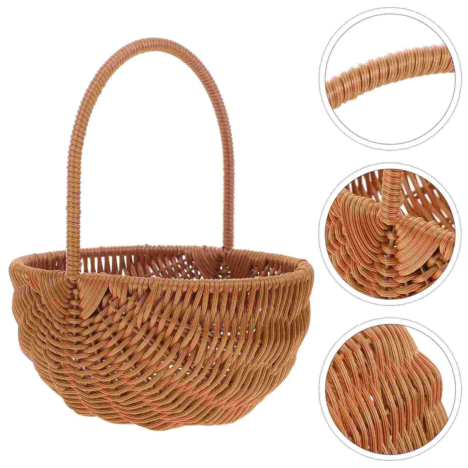 

Basket Easter Baskets Storage Wicker Gift Woven Egg Rattan Fruit Picnic Candy Mini Party Vintage Decorative Country Style Holder