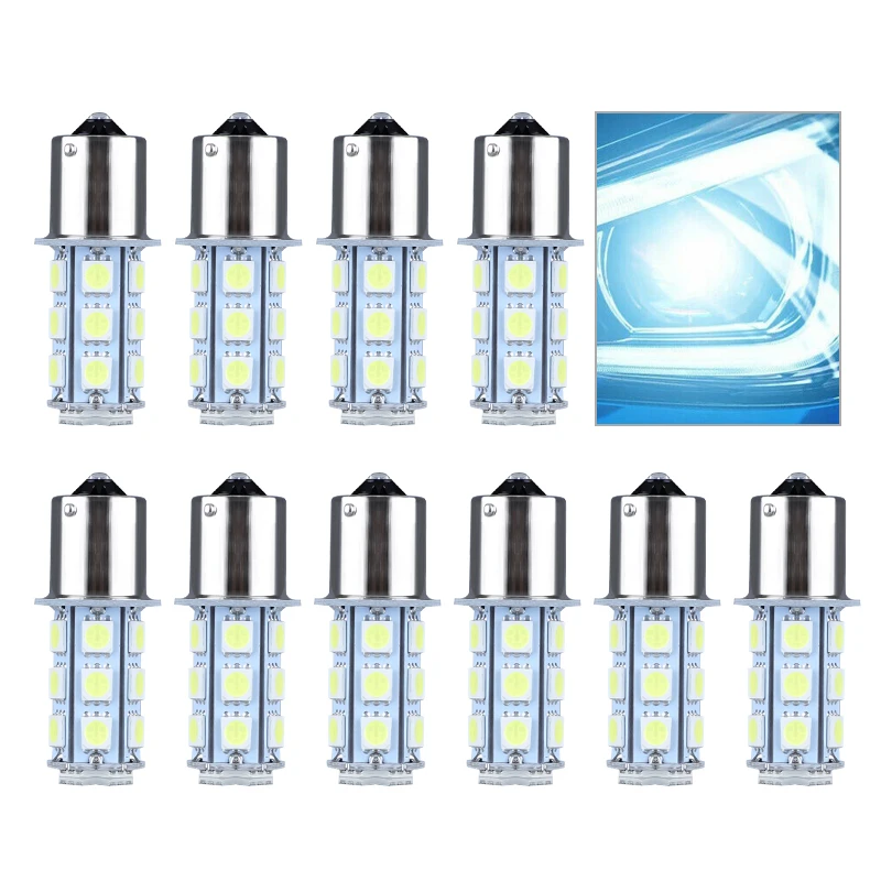 

10 шт., автомобильные лампы 12 В 6000K 1156 1141 18SMD