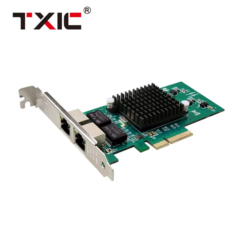 Двухпортовая серверная карта PCIe сетевой адаптер Gigabit Lan 10/100/1000 Мбит/с с чипсетом