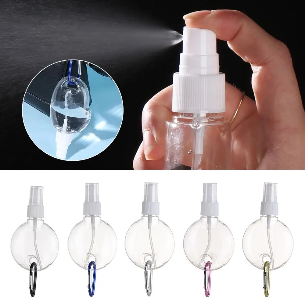 

50ml Refillable Perfume Transparent Alcohol With Metal Hook Spray Bottle Lotion Jar Empty Container Bottle