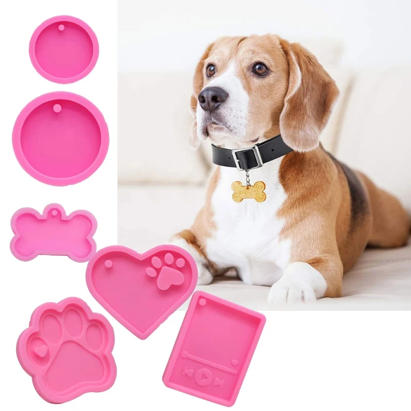 

Формы из смолы, силиконовая форма для брелока, Круглый сердце, кость, Бабочка, форма из эпоксидной смолы для украшения брелока, Подвески 6 шт./...