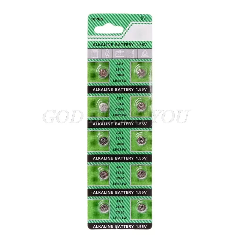 

NEW2023 10Pcs Watch Battery AG1 1.55V 364 SR621SW LR621 621 LR60 CX60 Alkaline Button Coin Cell Batteries Drop Shipping
