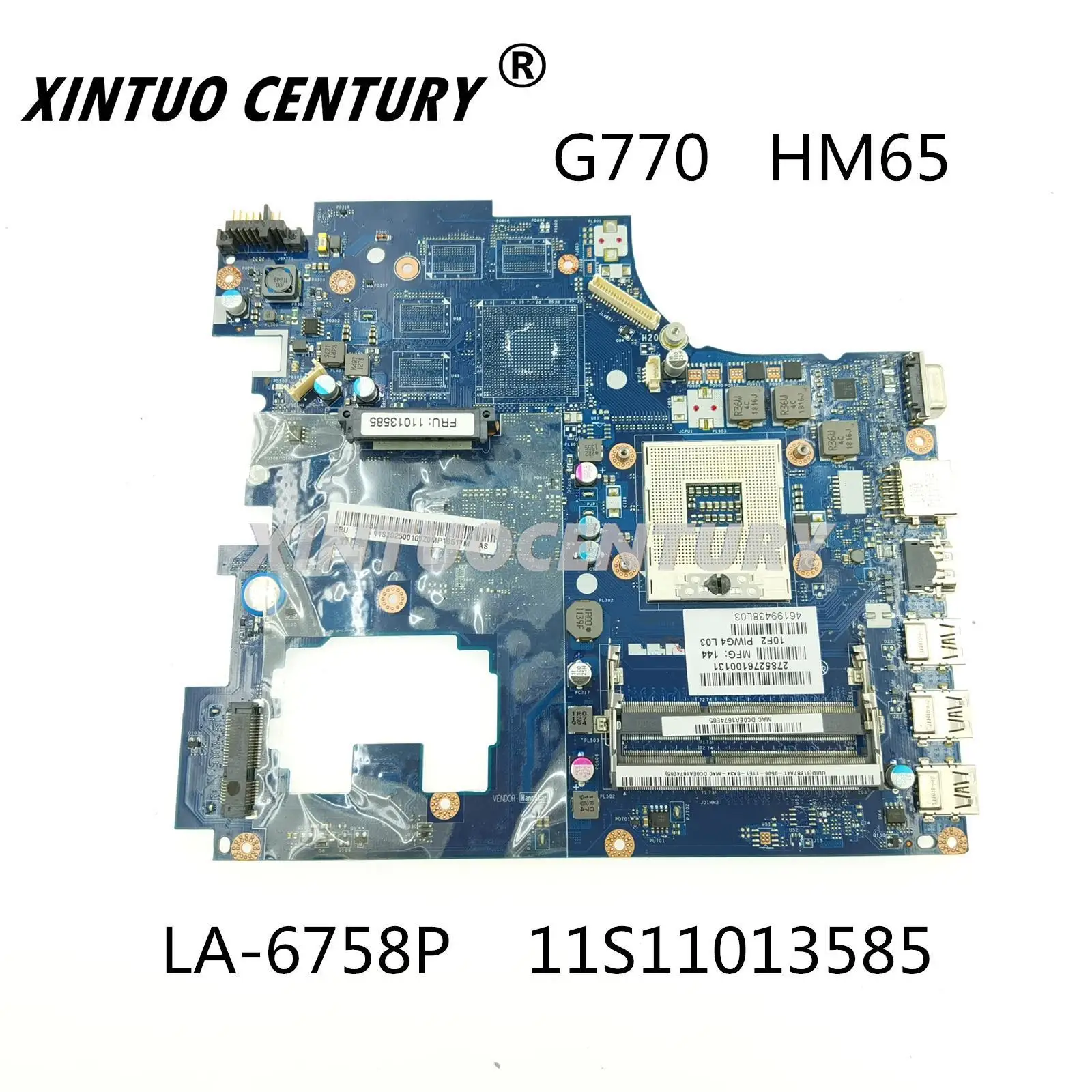 

LA-6758P 11S11013585 11S102001066 REV:1.0 For Lenovo IdeaPad G770 Y770 Laptop Motherboard Mainboard HM65 DDR3 100% test