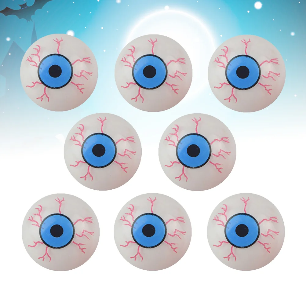 

8pcs Halloween Eyeball Toys Trick Prop Horror Eyeball with Bloodshot Toys Simulation Eye