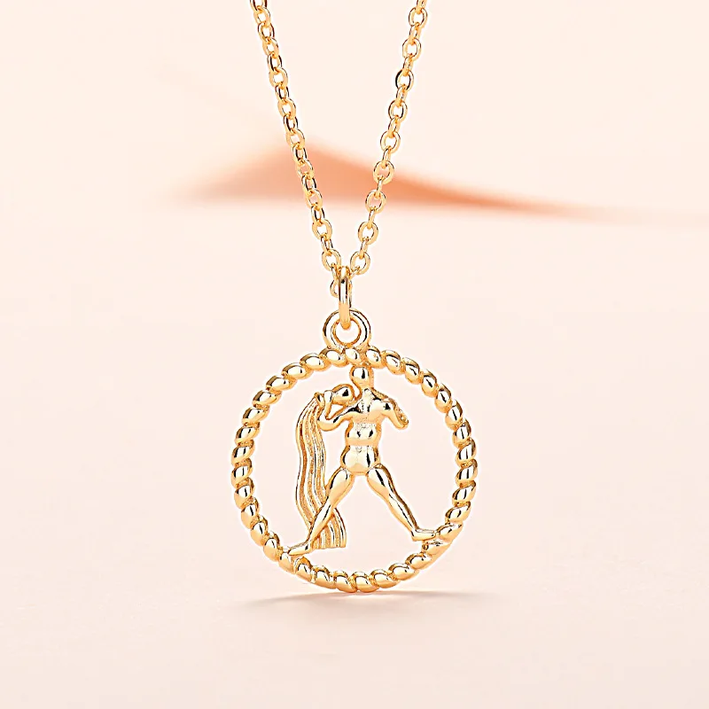 

New 2022 Designer Zodiac Necklace Aquarian Pendant Clavicle Chain