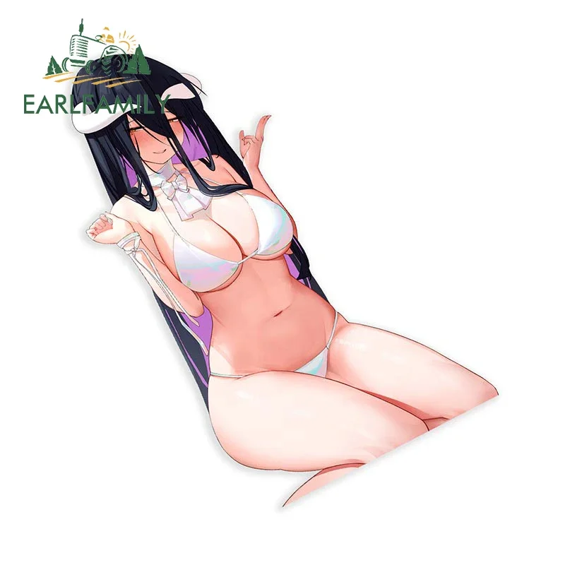 

EARLFAMILY 13 см x 12,2 для Albedo Overlord сексуальный купальник автомобильные наклейки аниме мультяшный Декор