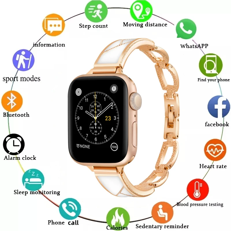 

Smart Watch Series 8 Men Women DIY Watch Face BT Call Heart Rate Waterproof Sport Smartwatch Wireless Charging For Apple Android