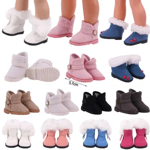 Imported Doll Winter Boots High-top Plush Shoes Ankle Cotton Boots Fit 14.5Inch Classic Nancy Girl Russia Pao