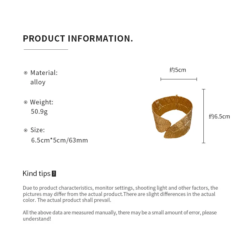 Металлический Открытый браслет NISHIZAWA в виде листьев европейский и американский с