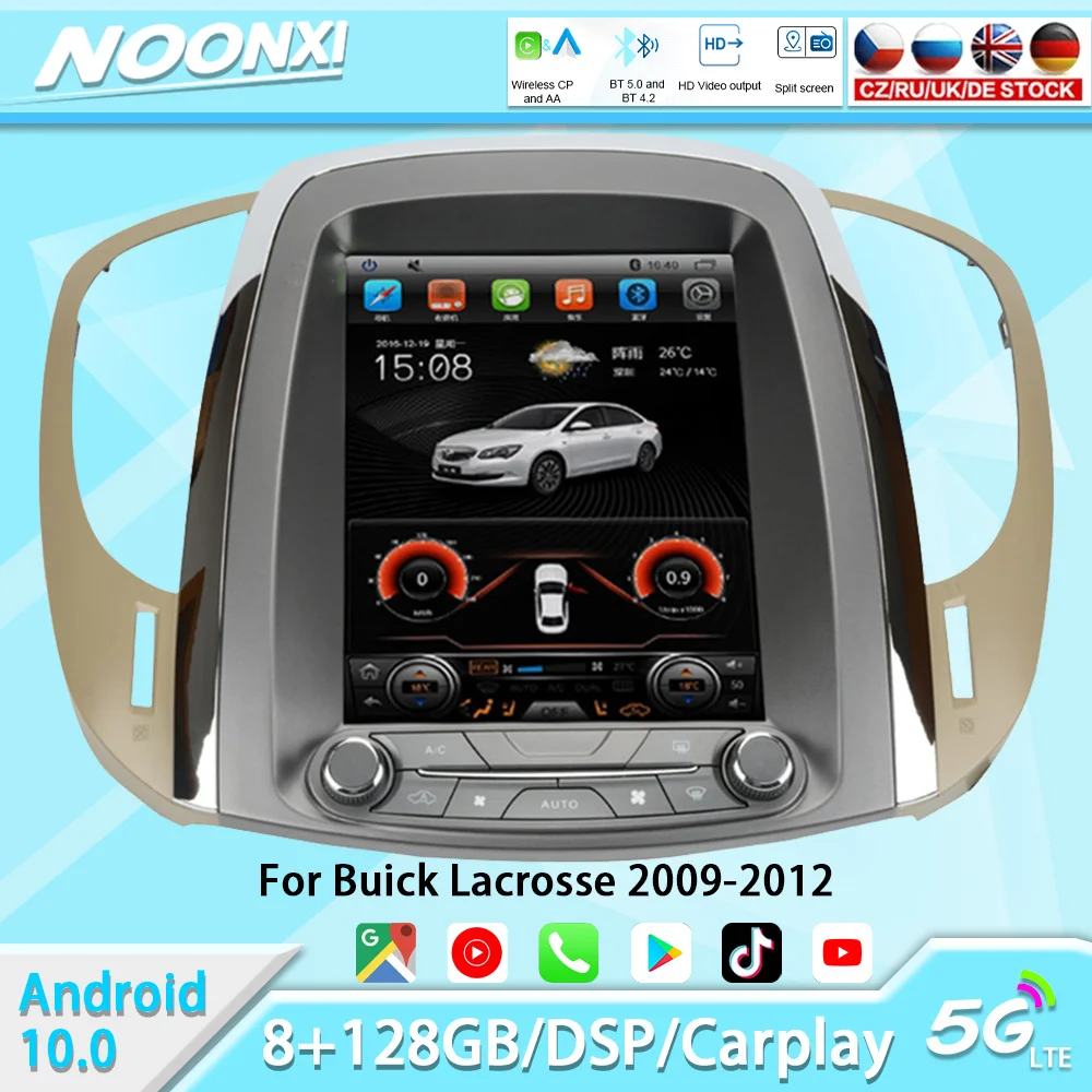 

Экран Tesla 8 + 128G Android 10 для Buick Lacrosse 2009-2012 автомобильное радио стерео Мультимедийный плеер GPS навигация Bluetooth Carplay