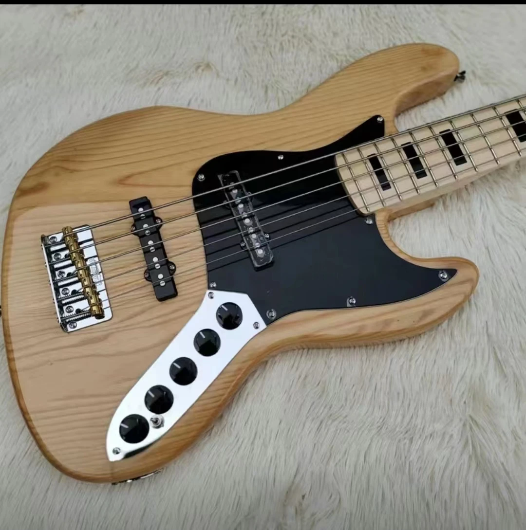 

new wholesale electric bass guitar, Jazz Bass guitar, natural,4 strings Maple fingerboard guitar