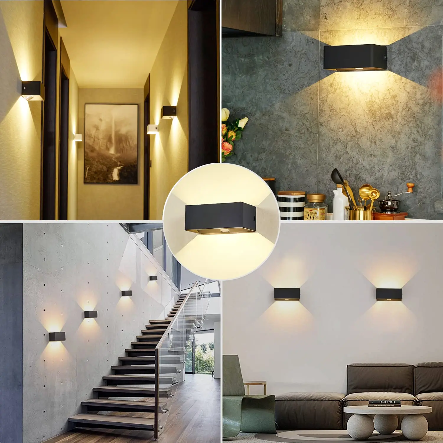 Настенный светильник с дистанционным управлением перезаряжаемый через USB