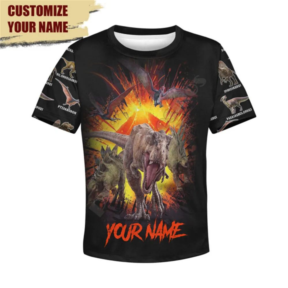 

Halloween Dinosaur Custom You Name Kids t shirts 3d Printed Hoodies t shirt zipper Pullover Kids Suit Sweatshirt Tracksuit 04