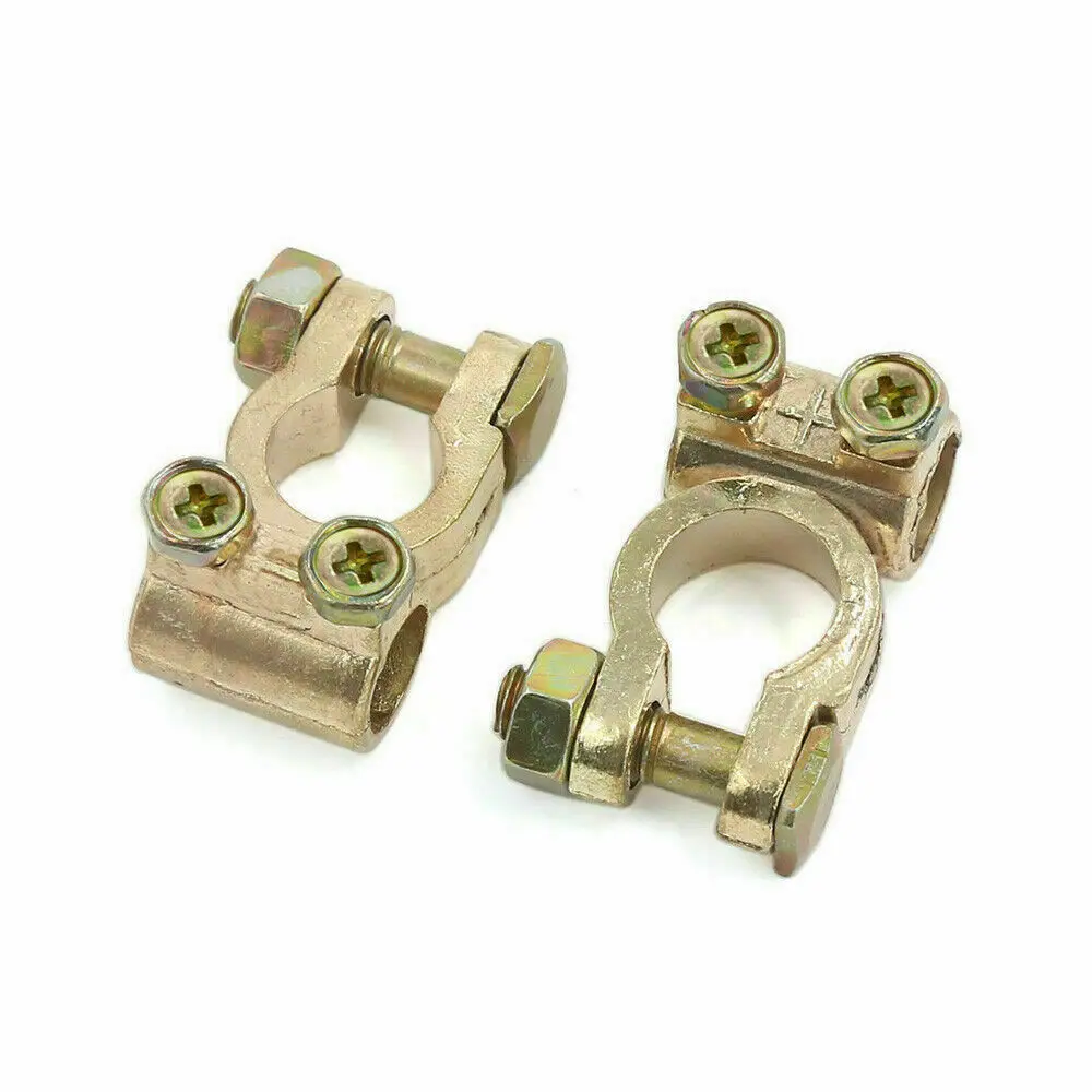 

1/2 Pairs Car Battery Terminal Wire Cable Clamp Top Quick Post Terminal Positive & Negative Electric Connector Clamps Auto Parts