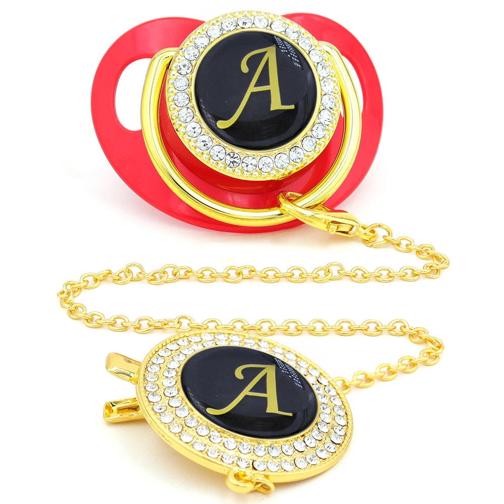 

пустышки пустышки для малышей соска для младенца детские товары Роскошная Соска-пустышка для новорожденных, 26 букв, оригинальная соска для ...