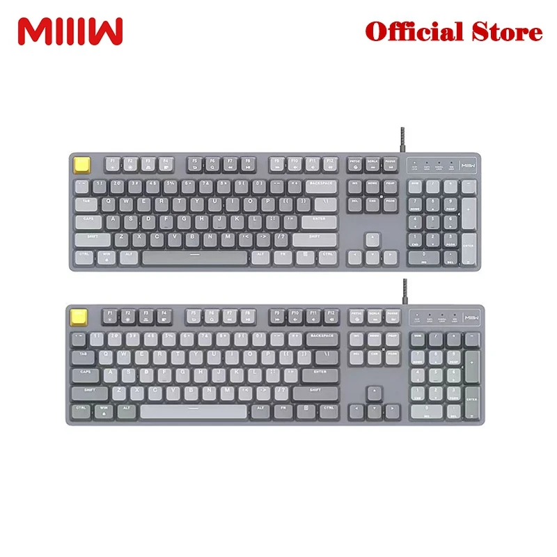 Механическая клавиатура MIIIW с подсветкой G06, 104 клавиш, Игровая клавиатура для Xiaomi, ноутбука, ПК, Macbook, офиса, USB, модная Проводная клавиатура