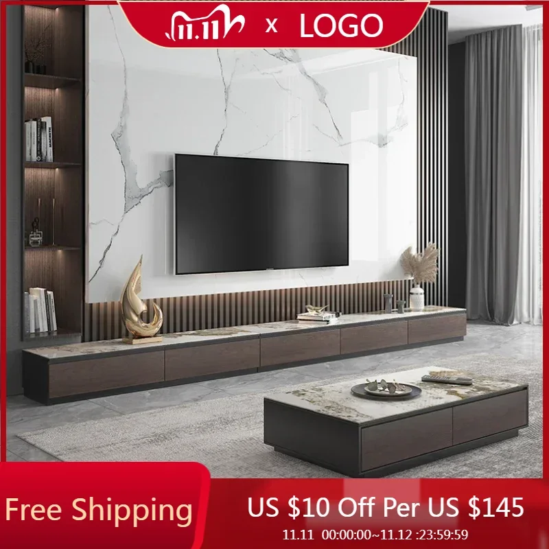 Легкий роскошный универсальный стол для телевизора современный домашний шкаф