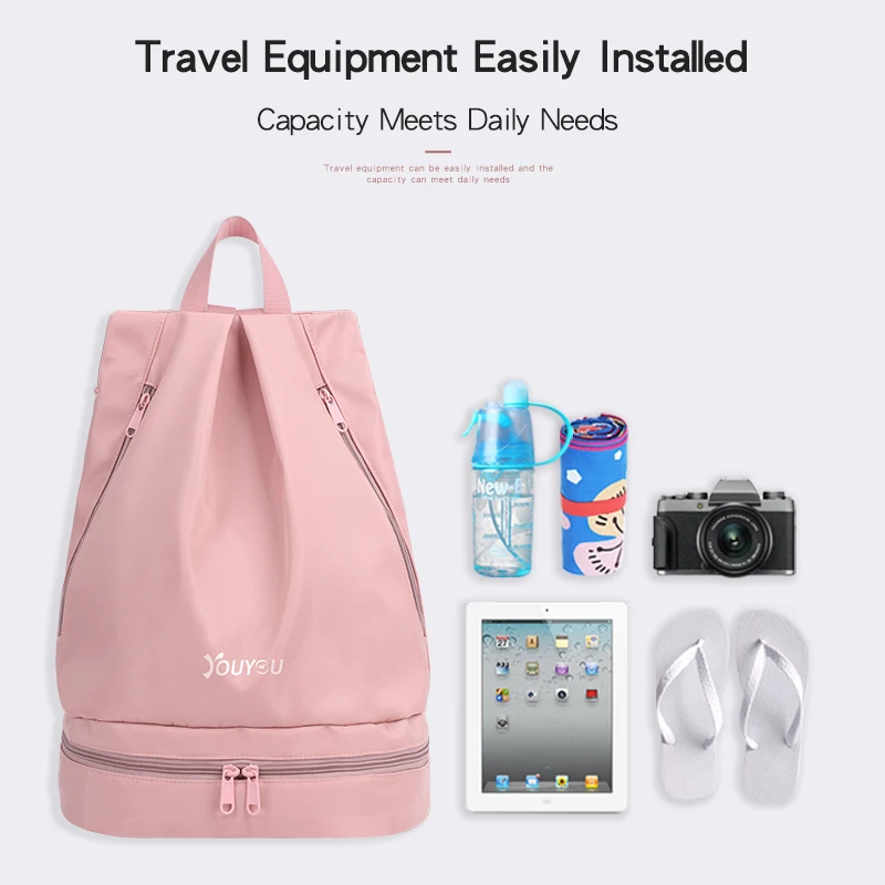 Waterproof Sports Outdoor Gym Bags Multifunction Dry Wet Separation Bags Travel Fitness Training Yoga Backpack With Shoes Bags