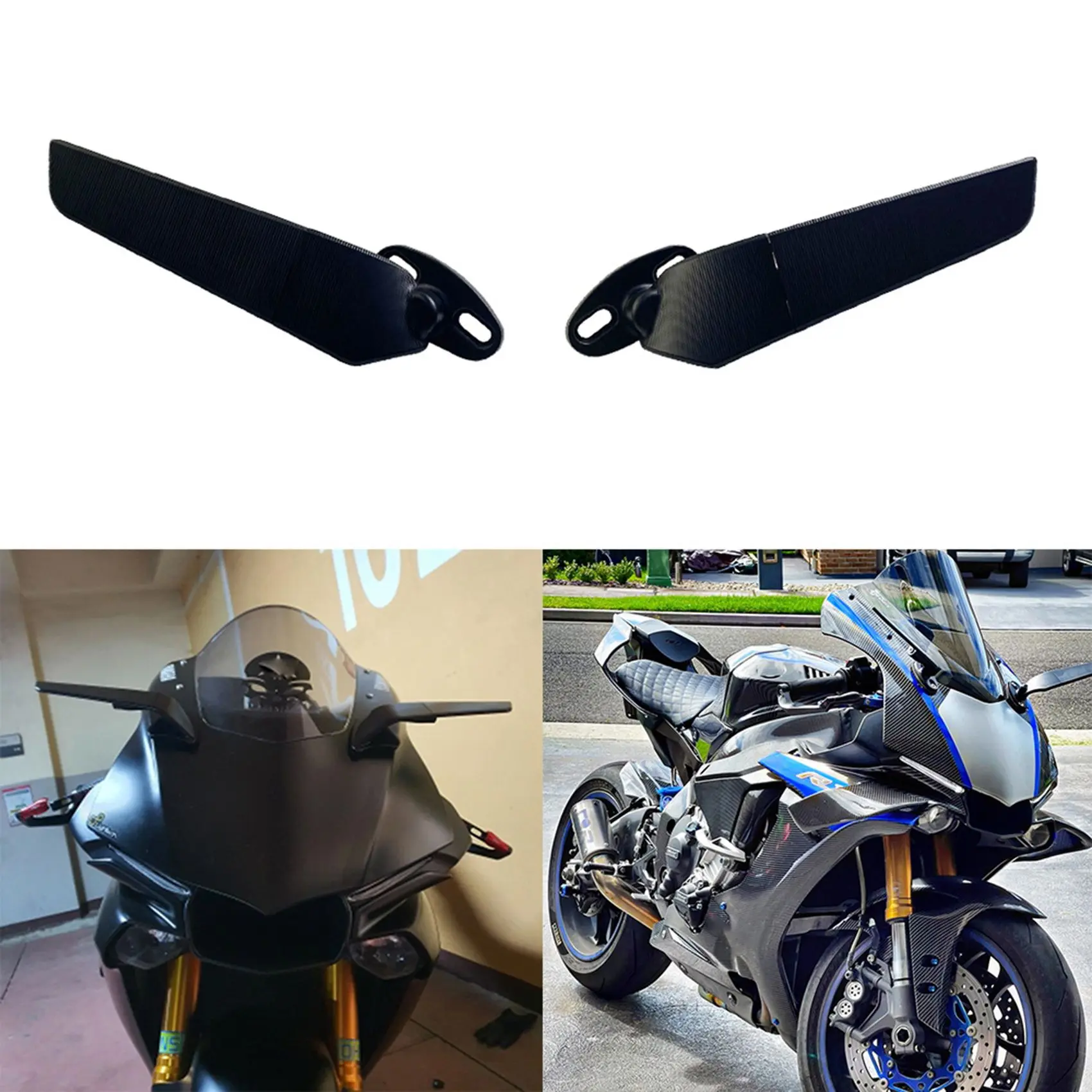 

Motorcycle Mirrors Modified Wind Wing Adjustable Rotating Rearview Mirror for YAMAHA R15 R25 R3 R1 R1S R6 R6S V2 V3