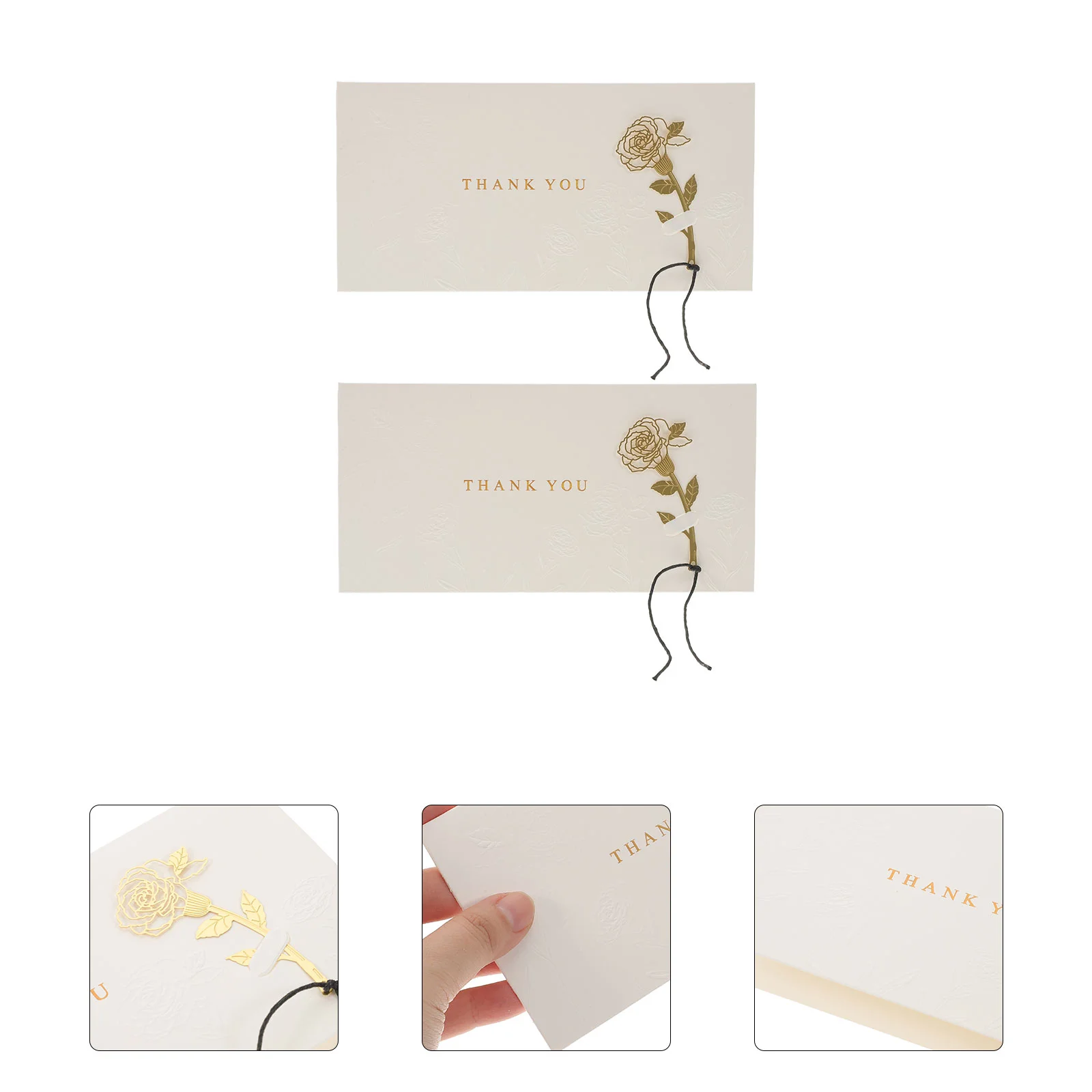

2pcs Blank Inside Classy Wedding Elegant Greeting Cards Small Thank You Cards Blank Cards Thank You Wedding Cards