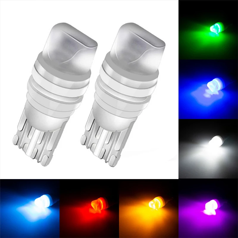 

2 Pcs T10 W5W New High Quality Led Car Turn Side Light Marker Lamp WY5W 2835 3SMD Auto Wedge Parking Bulb License Plate Lights
