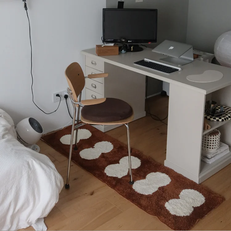 

Soft Long Tufted Bedside Rug Bedroom Corridor Carpet Floor Pad Mat Doormat Aesthetic Home Room Decor
