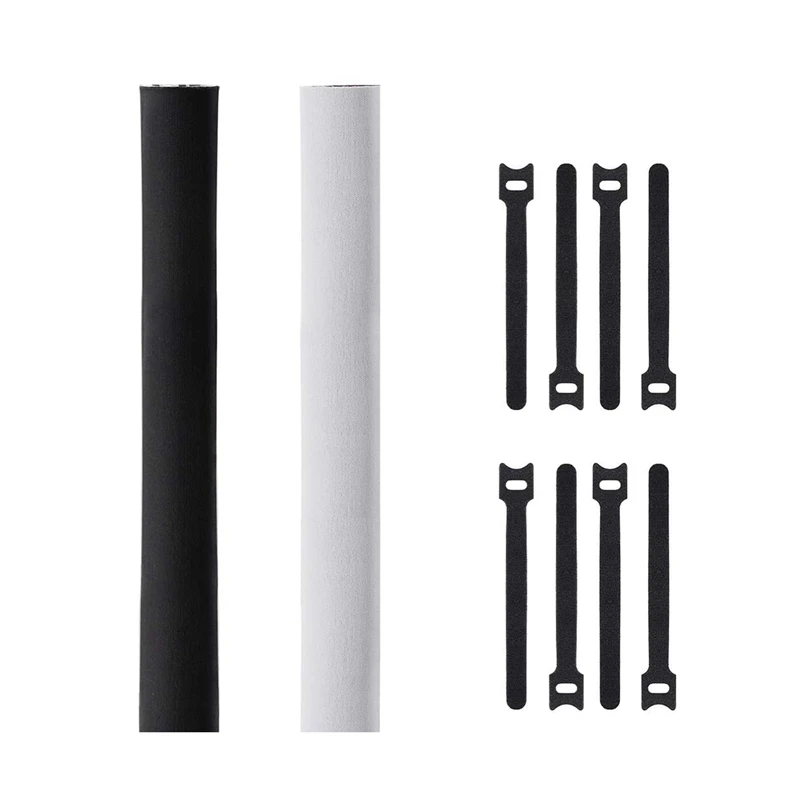 

2 Pack Cable Management Sleeves With Cable Ties, Neoprene Cable Organizer Cord Cover Wire Hider For TV Computer Office