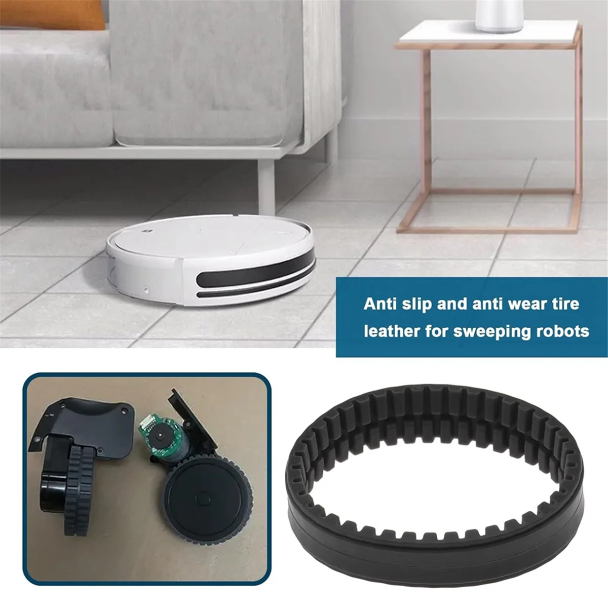 Противоскользящие колесные шины замена кожи для Eufy RoboVac 11S/11S MAX/15T/30/30C/15C/15C MAX