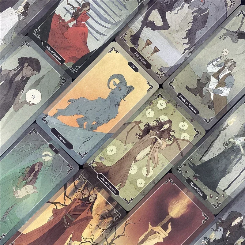 Карточная игра Таро из темного дерева с уникальной доской для игры в тене от JIMMYTU