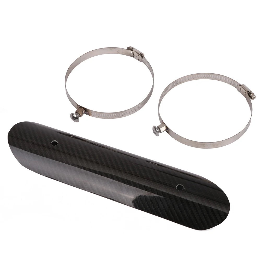 

Motorcycle Universal Carbon Fiber Exhaust Pipe Muffler Heat Shield Protector Cover For Harley Yamaha Honda Kawasaki KTM SUZUKI